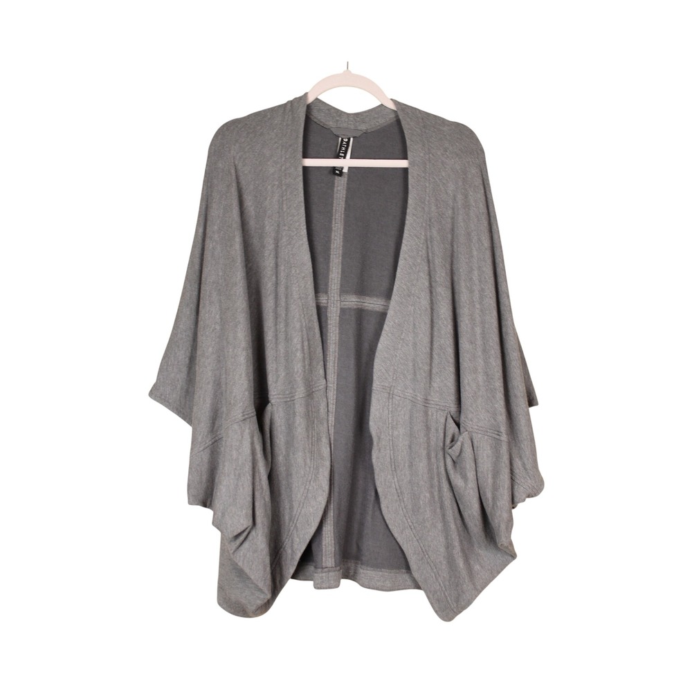 Athleta Athleisure Loungewear Slouchy Gray Cocoon Cardigan Sweater Size XL